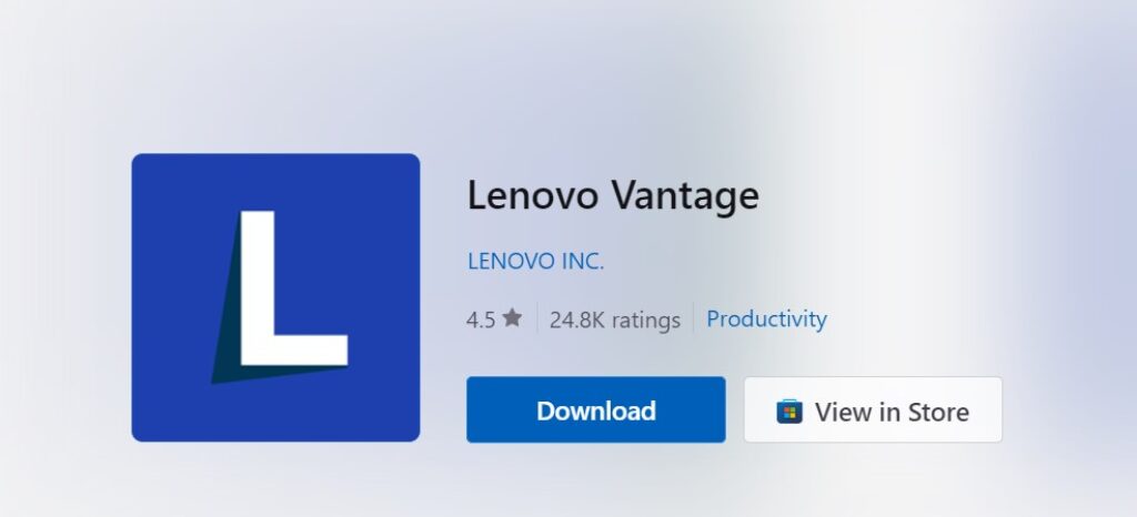 Lenovo Vantage app