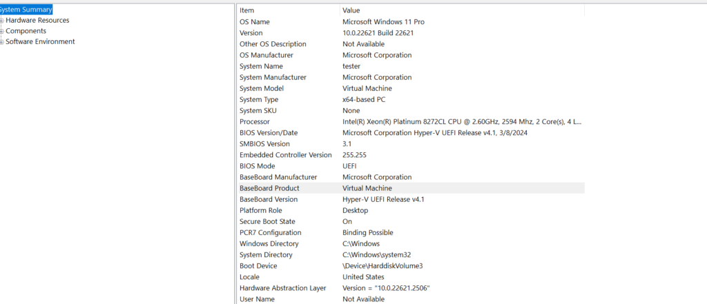 system information